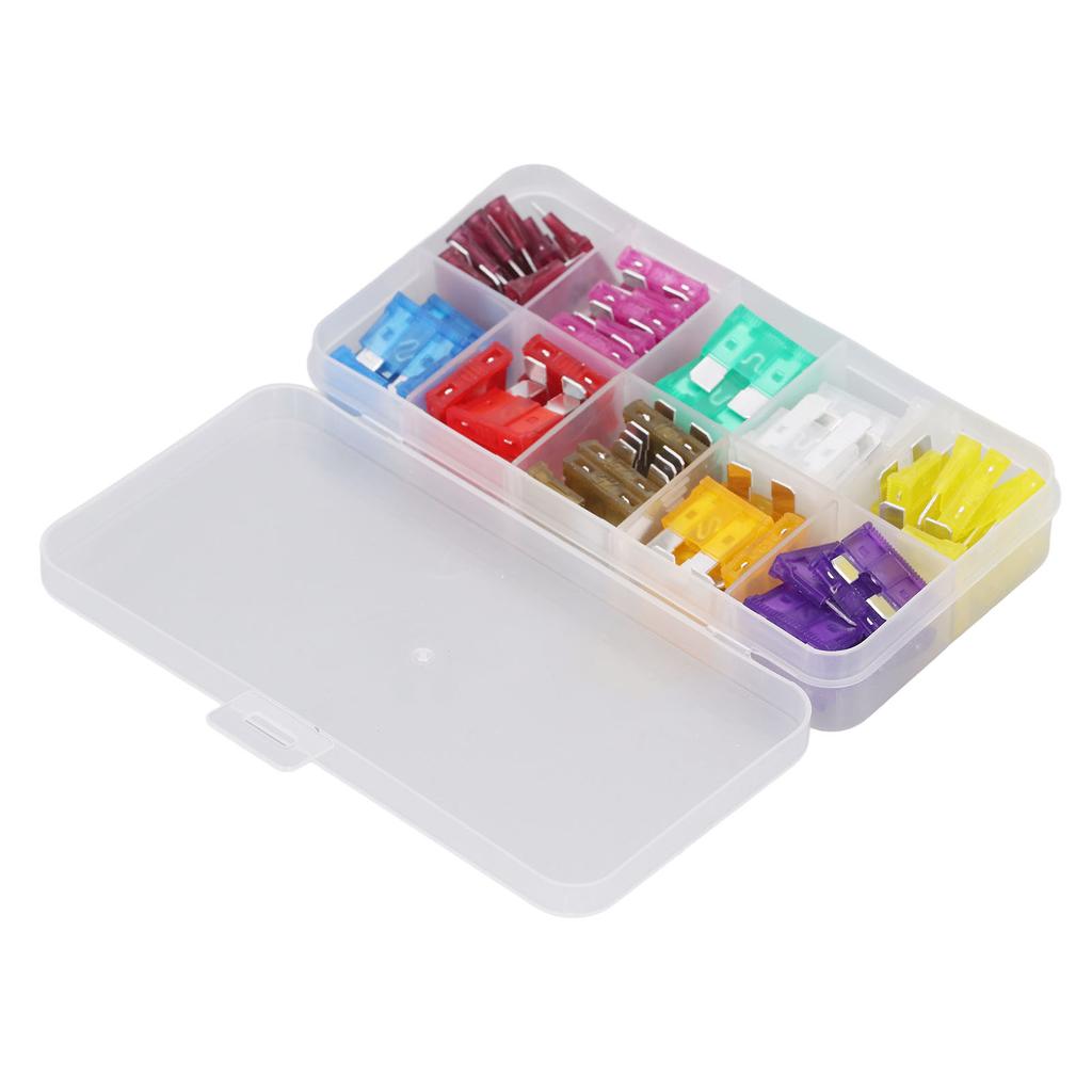 80 шт. автомобильных предохранителей штекерного типа среднего размера, набор для выбора предохранителей для автомобиля, морского автофургона, мотоцикла