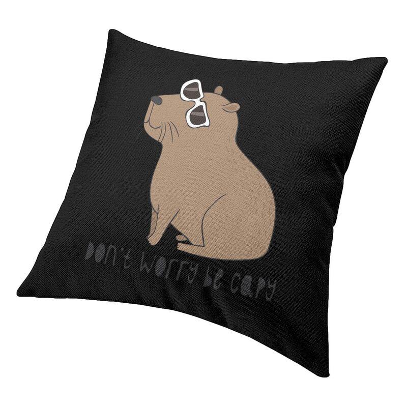 Nordic Don'T Worry Be Capy Cute Capybara Sofa Cushion Cover Soft Animal Pillow Case Home Decor Pillowcase