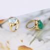 Простое небесно-голубое топаз и зеленый агат овальное кольцо 12*16 мм из натурального драгоценного камня 925 серебро желтый дизайн женские изысканные украшения
