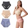 Medium Waist Women's Triangle Transparent Mesh Triangle Comfortable Abdominal Compression Ice Silk Women's Underwear Large Size Panties