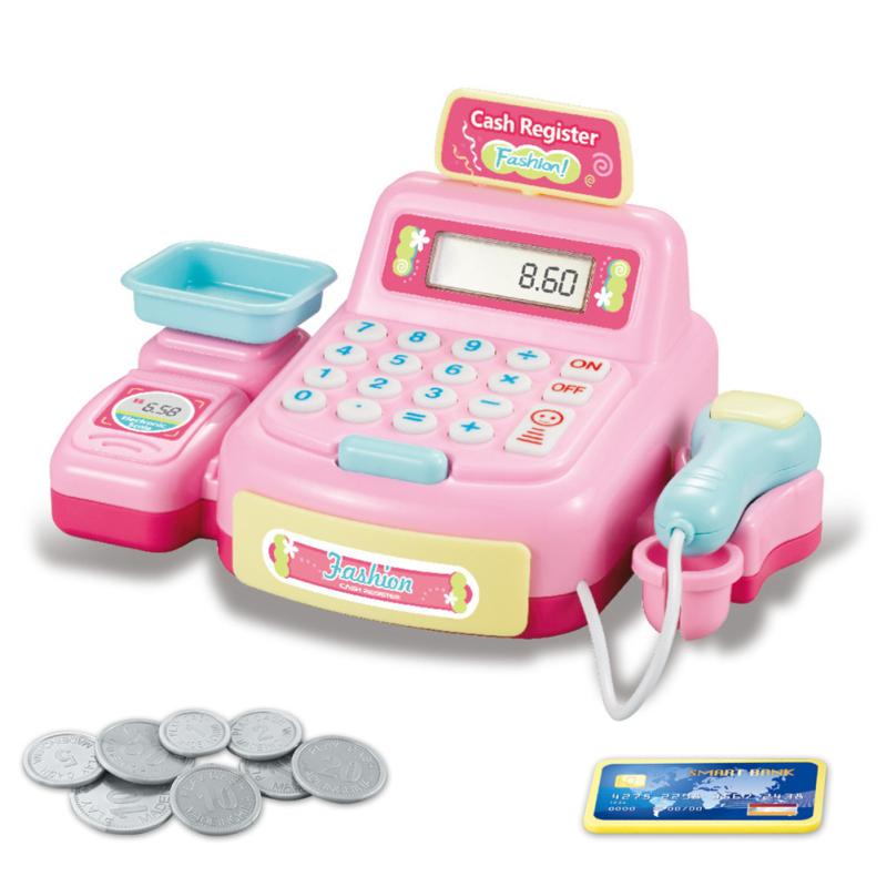 Children Cash Register Toy Play House Toy Simulation Scanner Supermarket Cashier Cash Register