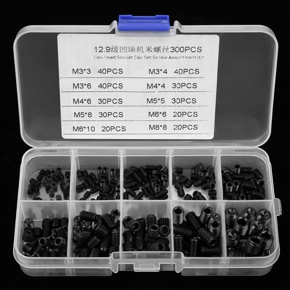 Hex Socket Head Grub Set Screws DIN916 Standard Set Screw Assortment Kit Model Making