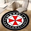 1 шт. Круглый ковер с логотипом Umbrella Corporation, Изготовлен из полиэстера, Идеально подходит для украшения офисных кресел, гостиных, fplt270