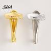 Unique Gift for Her Peanut/Calla Shaped Flower Insert Brooch, DIY Wearable Bouquet Holder Floral Accessory Brooch Clip, Metal Vase Lapel Pin