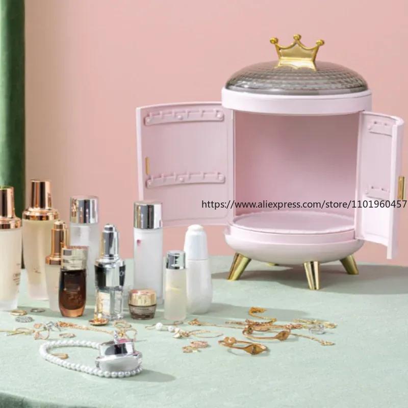 Коробка для хранения макияжа, держатель для ухода за кожей, сумка для ювелирных изделий, органайзер для косметики, пластиковый контейнер для ванной комнаты, туалетный столик для дома