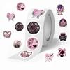 500 Pictures/roll Roll Sticker Tape Cartoon Pink Gothic Handbook Material Envelope Seal Sticker