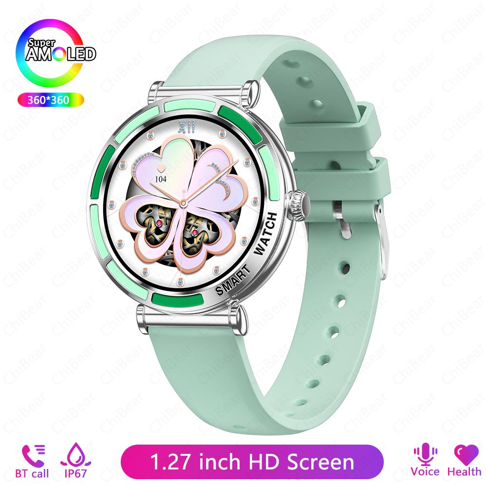 Новые Ультра-прозрачные Модные Женские Умные Часы 1.27" HD Экран Динамический Пульсометр Bluetooth Звонки&Музыка Умные Часы Для Android iOS