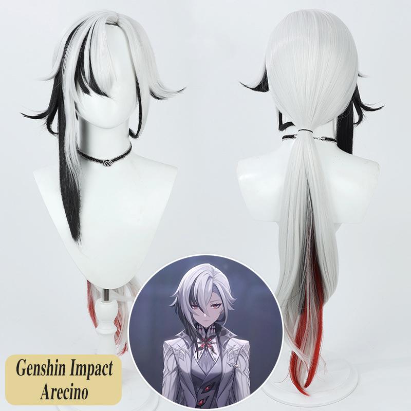 Genshin Impact и Arecino COSPALY Стиль парика Противоударная длина Дополнительный темперамент Аниме Комикс Шоу