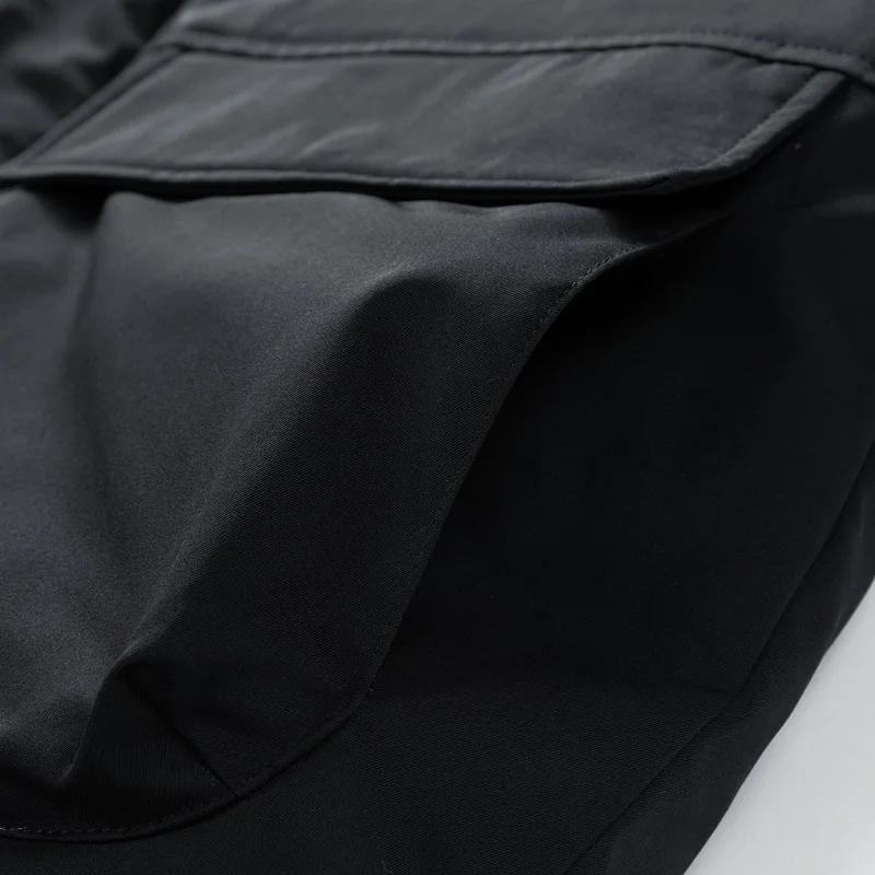 Зимняя мужская новая стеганая куртка с капюшоном, модная тенденция, фланелевая, мешковатые карманы, водонепроницаемая стеганая куртка