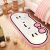 Pink Hello Kitty Faux Cashmere Bedside Rug - Cute, Girly, Non-Slip, Easy To Clean, Wear-Resistant