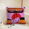 Cartoon fun retro Decorative cushion cover Plush Fabric Soft Double Sided Print Sofa Cushion Cover Throw Pillow Covers