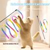 Double-sided Rainbow Gradual Change Color Teasing Cat Stick Cat Toy Long Pole Biting Cat Internet Celebrity Pet Toy Teasing Cat Stick Artifact