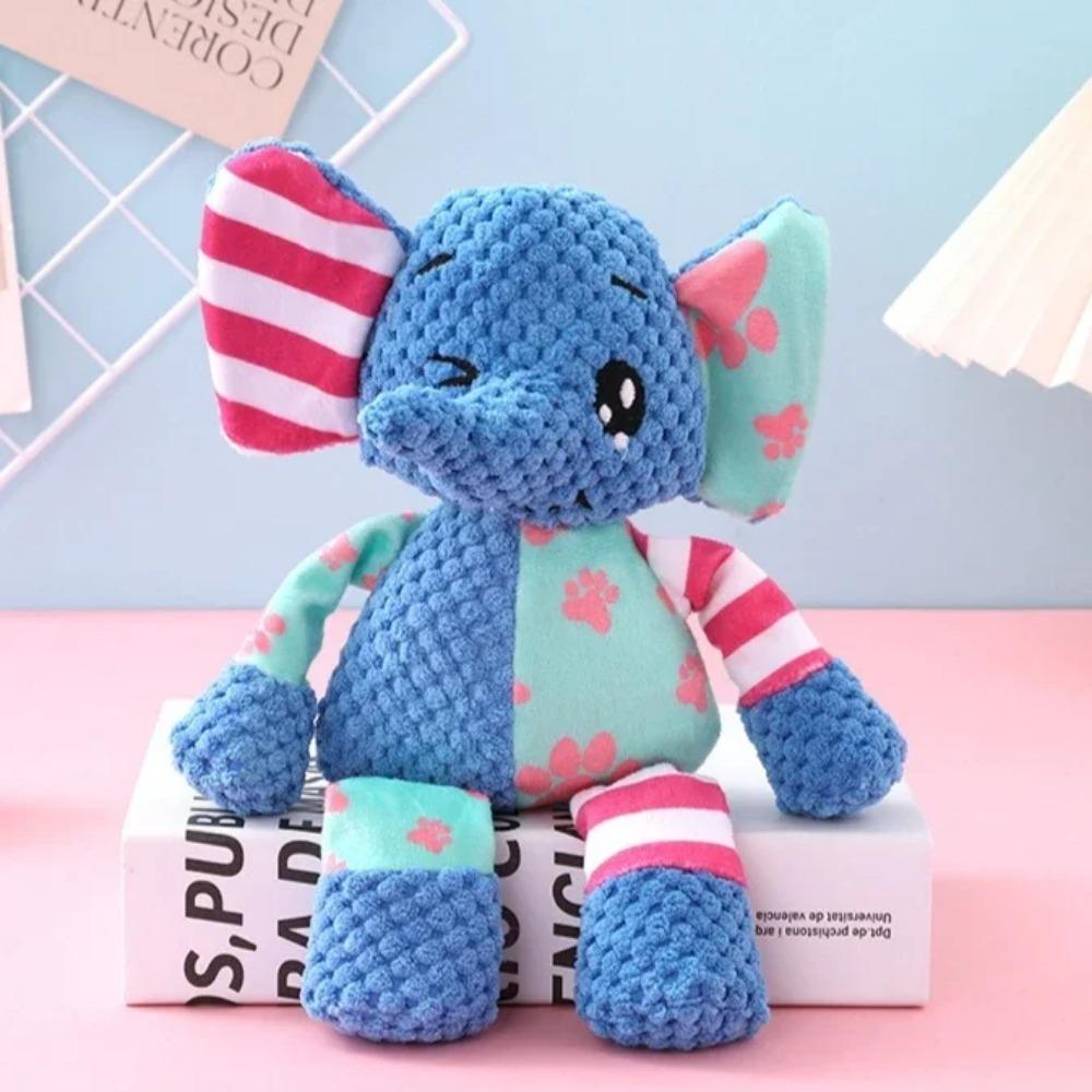 Pet Cute Fox Elephant Bite Resistant Plush Toy Is Fun and Interactive Suitable Indoor and Outdoor Use Teeth Cleaning Chew Toy