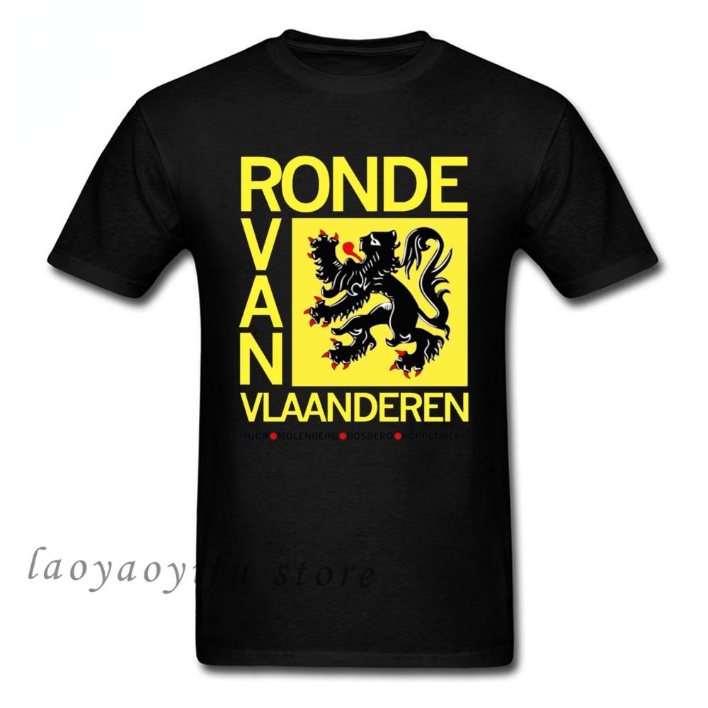 Мужская модная футболка Мужские футболки с логотипом «Тур Фландрии» Повседневные ретро графические футболки Мужская одежда Летняя футболка оверсайз