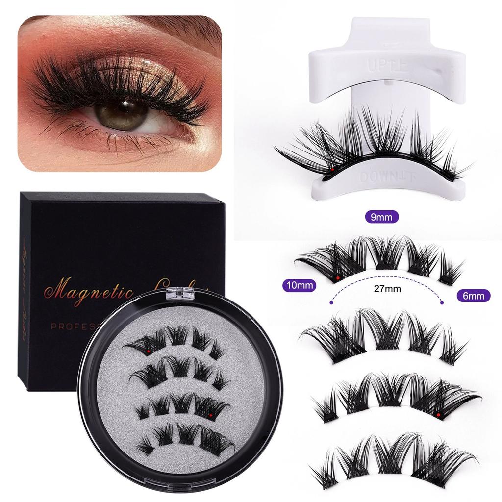 Magnetic Eyelashes, Reusable Natural False Eyelashes, Natural Extension Tape, Magnetic Thick Eyelashes.