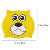 Kids Unisex Waterproof Silicone Cartoon Swimming Cap Bear Hat for Boys Girls - Yellow (6) PIECE DETACHEE PISCINE
