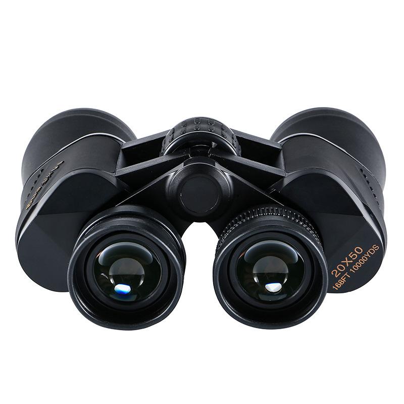 Бинокль Порро HD с высоким увеличением 20x50, военный мощный оптический телескоп, широкий угол