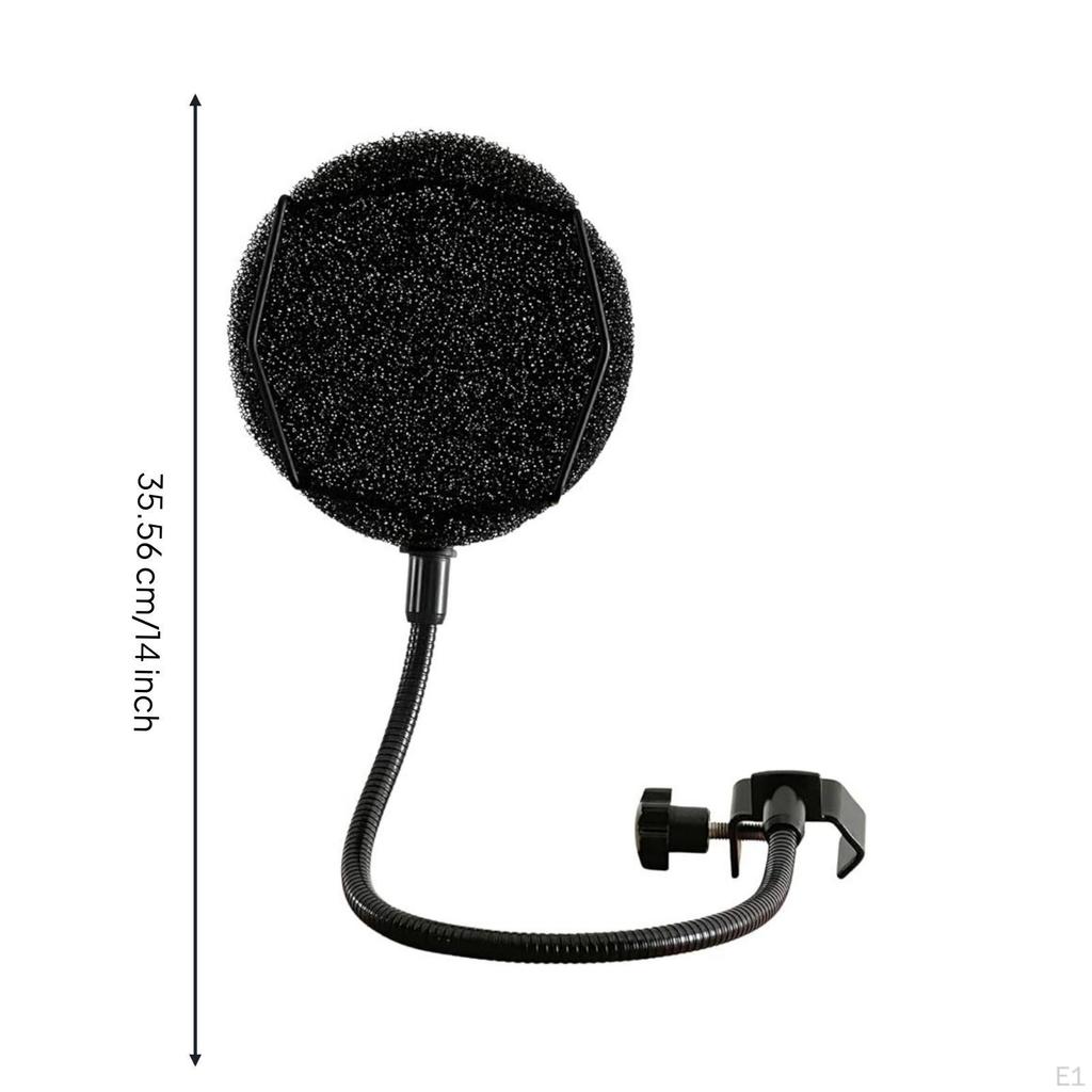 Sound Input Device Plosive Screen Swivel with Gooseneck Clip Arm