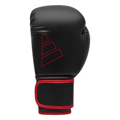 Adidas Hybrid 80 FLX Боксерские перчатки для спаррингов и фитнеса Черные x 3.0 // Бокс, Кикбоксинг, (12 унций, красный)