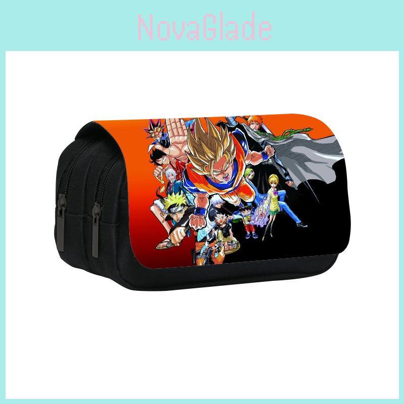 Dragon Ball Son Goku Pattern Double Layer Stationery Storage Bag For Students