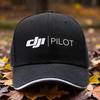 Стильная 1 DJI Пилот Стильная Печатная Регулируемая Кепка Водителя Грузовика Унисекс Черная Кепка с Белым Текстом Удобная для Пеших Путешествий
