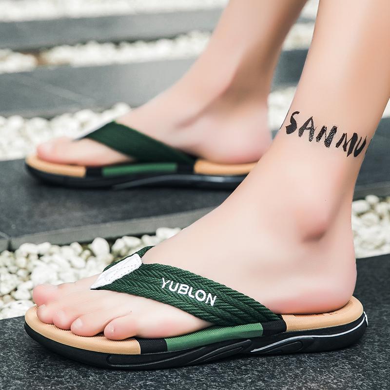 Summer Flip Flops Men Beach Sandals Anti-slip Breathable Casual Men Beach Slippers Outdoor Big Size 45