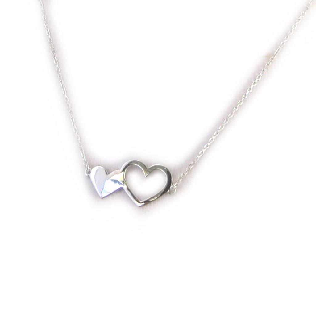 Les Trésors De Lily [N2884] - Серебряное колье «Любовь» (родиевое покрытие) - 20x11 мм