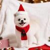 2Pcs/Set Warm Dog Scarf Collar Winter Cat Scarf Hat Cozy Pet Neck Warmer  for Puppy Kitten
