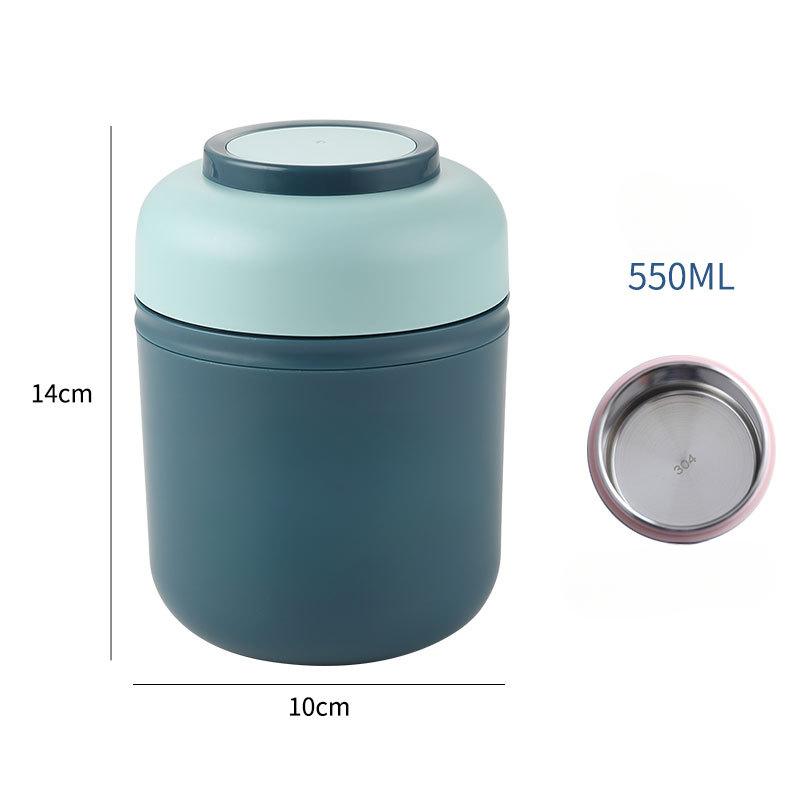 Stainless Steel Vaccum Cup Soup Lunch Box Storage Warmer with Spoon Food Drinking Cup with Spoon Thermal Jar Insulated Soup Thermos Containers Cooler