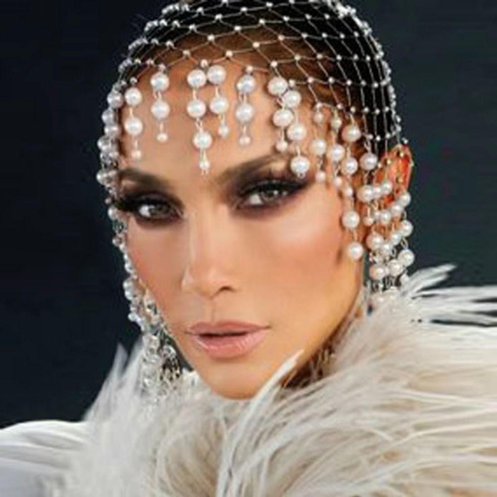 Elegant Pearl Tassel Hair Hat Hollow Out Luxury Headcaps Handmade Pearl Hat Bridal Headpiece