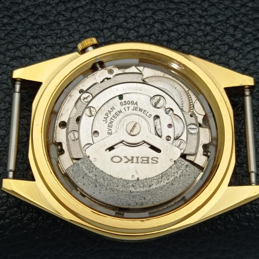 ВОССТАНОВЛЕННЫЕ ВИНТАЖНЫЕ SEIKO 5 AUTO 6309A ЯПОНИЯ МУЖСКИЕ СЕРЕБРЯНЫЕ ЧАСЫ С ЦИФЕРБЛАТОМ a425928-2