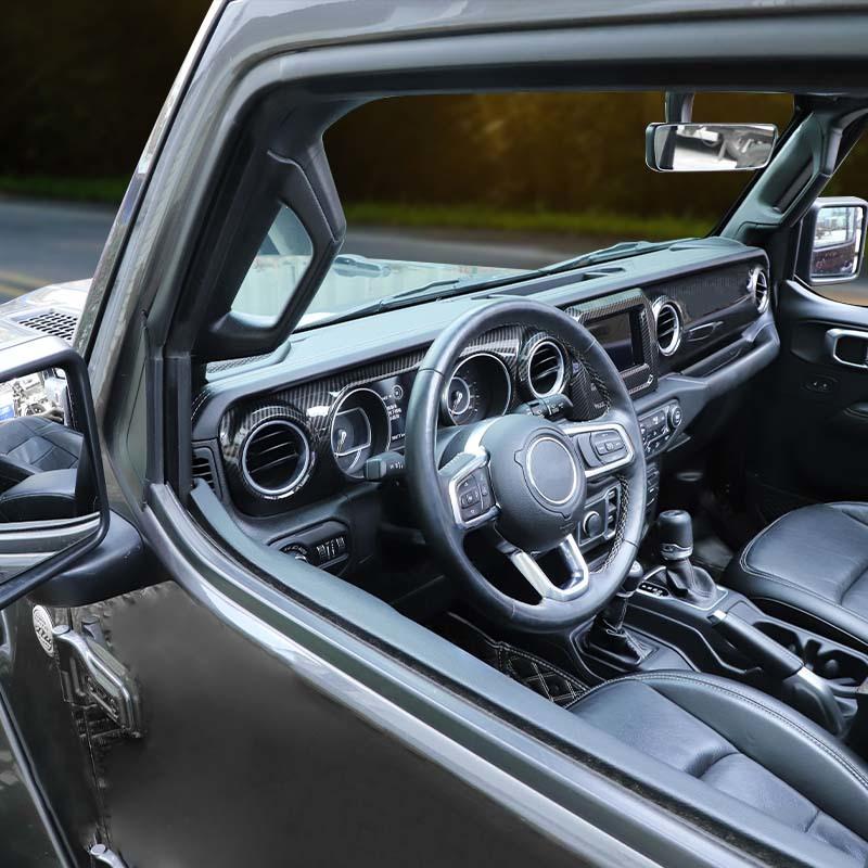 Center Console Panel  Navigation Decoration Cover Sticker For Jeep Wrangler JL For JT Gladiator 2018 Up Car Interior Accessoriess