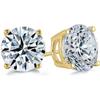 Jewels Prim 2 Ct. Moissanite Stud Earrings - Solid 14k Yellow Gold - Stunning & Sparkling