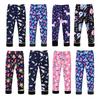 3-10Y Children's Girls Pants 2PCS Autumn Winter Trousers Warm Leggings Thicken Velvet Print Kids Pants Baby Girl Warm Legging