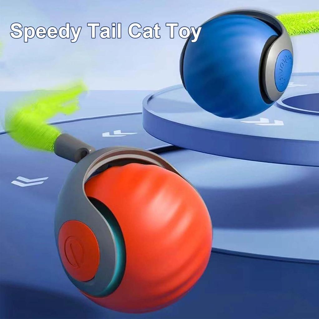 Игрушка для кошек, интерактивная игрушка для кошек, умная интерактивная игрушка для кошек, мяч, двухскоростная регулировка, сменный хвост