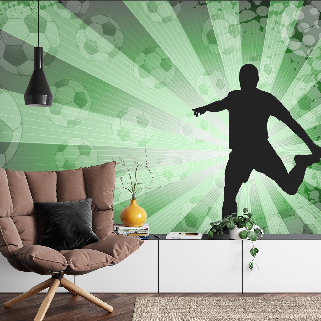 Photomural Football Player Silhouette Non-Woven 312x219