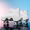 Boys Wheels Sneakers with On Double Wheels Girl Roller Sneakers Roller Shoes Deformation Shoes Roller Skate Shoes