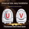 Thick Barrel Design Toilet Seat Cover - Household Flush Toilet Accessory