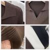 Autumn/winter Knitted T-shirt Women's Pullover Knit Sweater V-neck Polo Shirt Top Knitted Undershirt Women's Stretch Skinny Sweater Undershirt