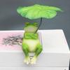 Юшенг Лягушка Зонтик Украшение Аквариум Лягушка Статуя Уличный Декор Погодоустойчивая Смола Лягушка Тематическая Фигурка