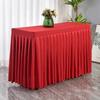 Rectangular Tablecloth Conference Exhibition Solid Table Cover Elegant Table Skirt For Wedding Banquet Party Desk Decor