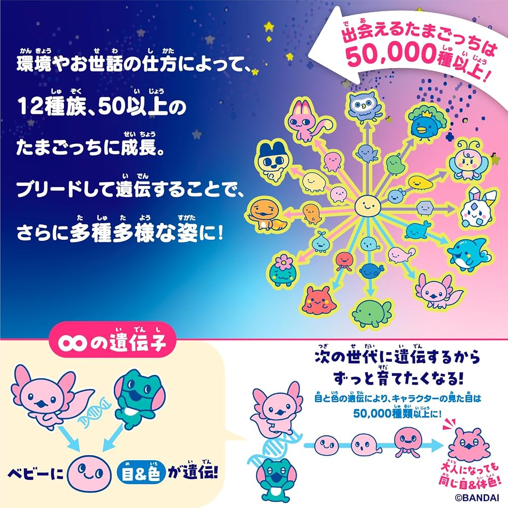 BANDAI Tamagotchi Paradise - Purple Sky for Ages 6 and Up