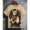 Anime Cat Men's T-Shirt Summer Fashion Short Sleeve 3d Printed Cartoon Men's Clothing T Shirt For Men Vintage Daily Casual Tops