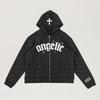 Женская толстовка с капюшоном на молнии Streetwear Оверсайз Повседневный пуловер с графическим принтом