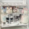Бутылка для воды Kawaii Rabbit объемом 500 мл, портативная, симпатичная, в форме уха, с трубочкой и крышкой, летняя посуда для питья на открытом воздухе для кемпинга