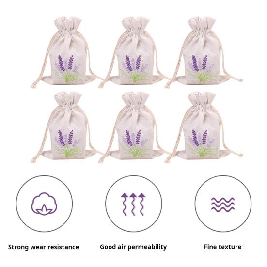 12 шт., сумки с вышивкой лаванды, пустые сумки для хранения с завязками, износостойкие, широко используемые сумки для хранения конфет и ювелирных изделий