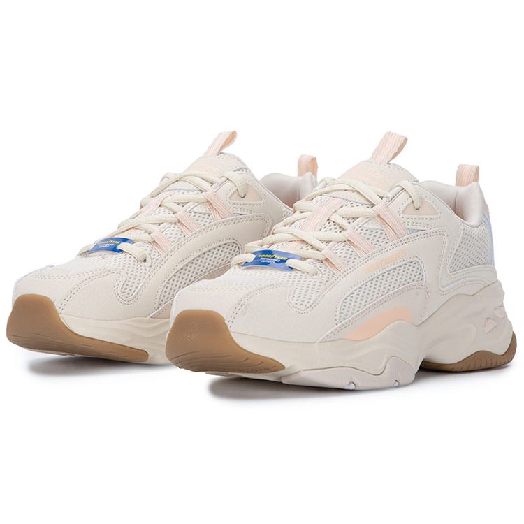Skechers DLites 4.0 Молния Панда Ткань Синтетическая кожа Низкие кроссовки Стиль жизни Женские кроссовки Off-White 149562-NTPK
