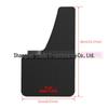 Set of 4 Small Carbon Fiber Pattern Mudguards [36x21] with Black Red Logo