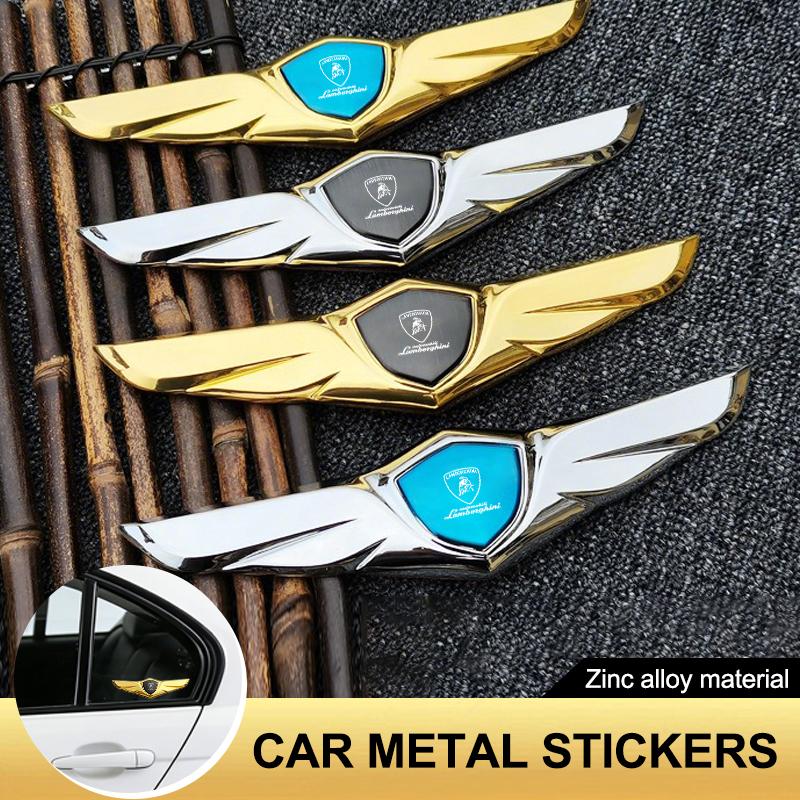 3D Metal 1pcs Metal Car LOGO Body Front Hood Angel Decoration For Lamborghini Urus Huracan Aventador Premium Auto Accessories HH70