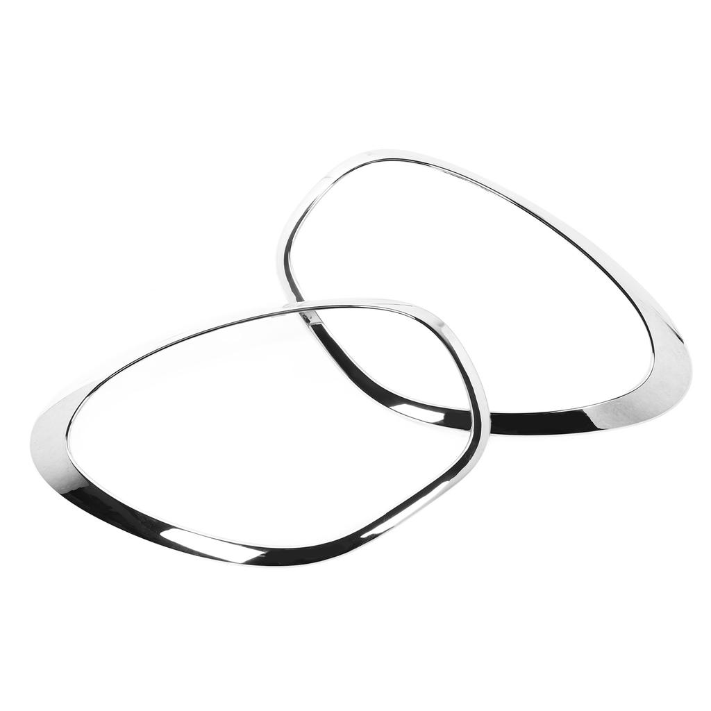 2pcs Headlight Ring Trim Bezel ABS Chrome Left Right Scratch Resistant Replacement for Cooper R60
